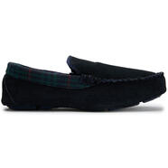 暇步士（Hush Puppies）男士樂(lè )福鞋柔軟內里保暖防滑底舒適緩震深藍色翻毛皮格紋領(lǐng)口 Navy 41