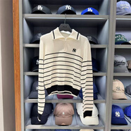 美職棒（MLB）韓國代購陳先生韓國站mlb針織衫毛衣條紋女款3FKPV0244 米白色 XS