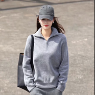 HAAPES專(zhuān)柜官方網(wǎng)女裝冬季新款百搭休閑修身高領(lǐng)針織毛衣純色打底羊毛衫 灰色 XL 5碼