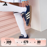 adidas「T頭鞋」VL COURT復古休閑板鞋德訓鞋男女阿迪達斯輕運動(dòng) 深藍/暖香草色/灰藍   38