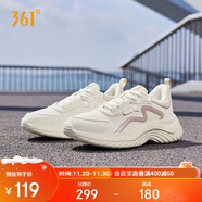 361°運動(dòng)鞋女秋冬季防潑水通勤休閑厚底回彈健身跑步鞋子682232233-1