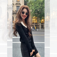 小紅書(shū)爆款高端精致小香風(fēng)穿搭一整套裝女秋季大方得體絕美上衣半 單黑色上衣[2025超火冬裝/韓系氛 S推薦[80-95斤] 均碼