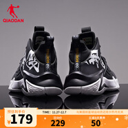 喬丹QIAODAN男鞋無(wú)雙籃球鞋戰靴秋新款減震耐磨運動(dòng)鞋學(xué)生實(shí)戰球鞋 黑色明黃（革面款） 42.5
