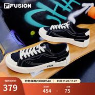 FILA FUSION斐樂(lè )男鞋POP帆布鞋潮牌男子潮流板鞋街拍運動(dòng)休閑鞋男 黑-BK 44.5