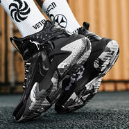 金貝勒籃球鞋男鞋2025夏季新款透氣運動(dòng)鞋學(xué)生高筒耐磨防滑實(shí)戰球鞋 6021黑灰 36 36運動(dòng)鞋標準碼