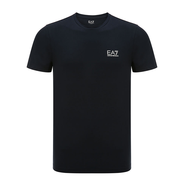 EMPORIO ARMANI阿瑪尼 EA7系列 字母微標(biāo) 男士休閑短袖T恤 深藍(lán)色 S