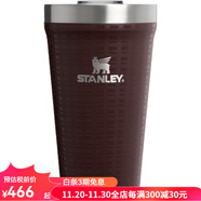 STANLEY日常隨行杯保冷水杯可堆疊防濺適用飲料咖啡和雞尾酒16 oz 473ml Mahogany 473ml 16oz