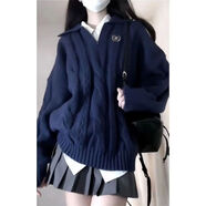 秋冬季小個(gè)子穿搭鹽系麻花減齡毛衣學(xué)院風(fēng)白襯衫百褶裙三件套裝女 藍色毛衣+白色襯衫+深灰百褶裙輕熟風(fēng)港味小個(gè)子穿搭 S S顯瘦搭配清純甜美chic港風(fēng)復古甜酷女孩又甜又辣