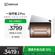 一加平板 2 Pro【國家補貼】13.2英寸平板電腦驍龍8至尊版芯片12GB+512GB 冰川銀 游戲辦公學(xué)生