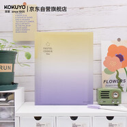 國譽(yù)（KOKUYO）淡彩曲奇·晴空·A5活頁(yè)本大容量筆記本子記事本附5張分隔頁(yè) 40張橫線(xiàn)內頁(yè) 初晴黃紫 WSG-RUVP12YV