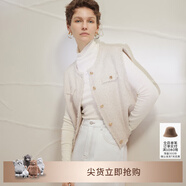 麥檬MM商場(chǎng)同款追光衫24春新品灰色小香風(fēng)馬甲外套女5F2130461 亞麻色馬甲短款5F123S911 S