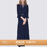 MeetMetro瑪依爾法式仙女連衣裙女2025秋新款高端氣質(zhì)純欲風(fēng)裙子禮服長(cháng)裙 藏藍【現貨】 L