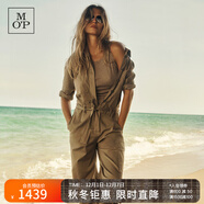 Marc O'Polo/MOP【吉賽爾·邦辰同款】2025春季新款氣質(zhì)時(shí)尚垂感連體衣長(cháng)褲女 淺卡其723 34