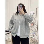 軒凡朵大碼胖mm2300斤衛衣女2025春秋季寬松BF慵懶風(fēng)開(kāi)衫顯瘦上衣外套 灰色薄款 3XL 3XL165-210斤