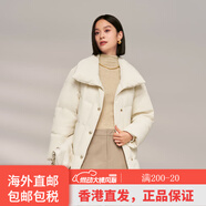 波司登七夕情人節首選商務(wù)女冬季鵝絨短款翻領(lǐng)羽絨服立領(lǐng)腰帶外套B40144 浮光褶皺米7A61 BSD