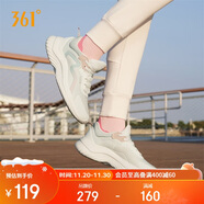 361°運動(dòng)鞋女秋冬網(wǎng)布健身輕便休閑厚底緩震通勤跑步鞋子682232210-1