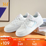 361°運動(dòng)女鞋秋冬季學(xué)生復古厚底增高小白休閑板鞋子女682116601F-8