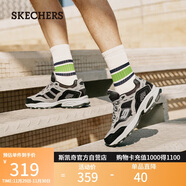 斯凱奇（Skechers）男鞋秋季厚底老爹鞋休閑熊貓鞋軟底運動(dòng)鞋237067