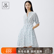 Marc O'Polo/MOP 2024夏季新款立領(lǐng)輕薄純棉短款收腰碎花顯瘦連衣裙女收腰 印花M01 S /165