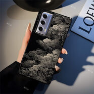 適用榮耀Magic V5手機殼女magic vs3v2中軸磁吸全包保護墨韻云圖 三星Galaxy Z Fold7 后殼中軸磁吸保護+前框-墨韻云圖137