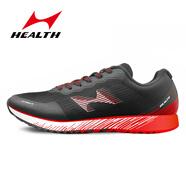 新海爾斯海爾斯運動(dòng)鞋男跑步鞋2020網(wǎng)面透氣休閑鞋超輕便減震跑鞋722 黑紅 36