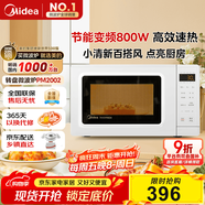 美的（Midea）變頻小清新微波爐 液晶屏幕 磨砂面板 小型20L家用 匠心工藝（PM2002）