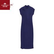 俞兆林新中式國風(fēng)改良旗袍連衣裙女夏季收腰設計感氣質(zhì)開(kāi)叉包臀裙長(cháng)裙子 新中式旗袍 L 【100-110斤】