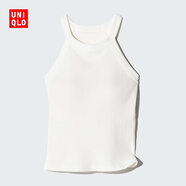 優(yōu)衣庫女裝掛脖Bra短背心/加杯背心時(shí)尚掛脖帶胸墊473991 00 白色 S /155/85