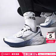 美津濃（MIZUNO）男鞋跑鞋25新款ASTRO X厚底高彈緩震護膝慢跑鞋透氣跑步鞋 05白色/平菇灰/深藍 40.5 (260mm)