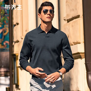 布先生海鷗領(lǐng)羊毛衫春秋純色可機洗男款毛衣BT12512 極夜灰 2XL (185)