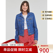 Lee女裝潮流百搭短款牛仔外套復古翻領(lǐng)上衣小個(gè)子藍色春秋2025新款 藍色 XS