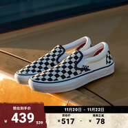 VANS范斯官方 Slip-On黑白棋盤(pán)格一腳蹬職業(yè)滑板鞋滑板初學(xué)者低幫 黑白棋盤(pán)格 41