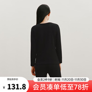 三槍?zhuān)═HREEGUN）保暖內衣純棉磨毛彈力朵絨棉雙面拉絨情侶款棉毛衫套裝女秋衣秋褲 【雙面絨】女-正黑 2XL