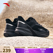 安踏（ANTA）【毒刺4】男鞋運動(dòng)鞋緩震季跑步鞋子男越野輕便透氣112315520 黑/碳灰-1 40 7(男40)