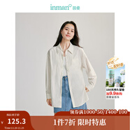 茵曼（INMAN）法式碎花高級感2025夏女新款休閑中長(cháng)吊帶連衣裙子 防曬襯衫-奶油白 -18424160 M