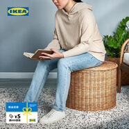 宜家（IKEA）TOLKNING托克寧儲物矮凳藤條收納凳可坐家用創(chuàng  )意凳子 藤條