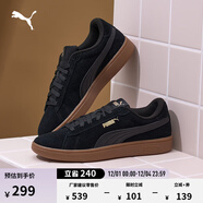 彪馬（PUMA）經(jīng)典復古百搭低幫板鞋男女款新款休閑鞋SMASH 390984 黑色-金色-樹(shù)膠色-10 43