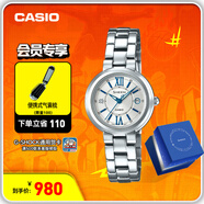 卡西歐（CASIO） SHEEN系列守護星SHE-4528防水女士手表石英表腕表 送女友禮物 SHE-4528D-7AUPRS【手鏈禮盒版】