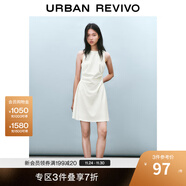 UR2025春季新款女裝時(shí)尚氣質(zhì)褶皺收腰短款連衣裙UYY750029 米白 XS