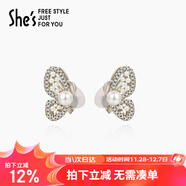 She's茜子凡爾賽復古巴洛克蝴蝶無(wú)耳洞耳夾女輕奢耳飾生日禮物送女友