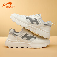 貴人鳥(niǎo)【斷碼清倉】跑步鞋男女運動(dòng)鞋休閑鞋老爹鞋舒適男女鞋 F5B8233白/石灰 41