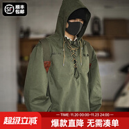 馬登工裝 美式復古甲板服惡劣天氣短款輕戶(hù)外夾克外套男寬松連帽衛衣 軍綠色 【加大版】 L