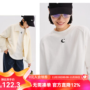 雲上生活女裝百搭棉字母印花T恤多色可選上衣tT7178X 云白色 XL