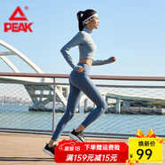 匹克（PEAK）跑步鞋秋冬季革面情侶休閑時(shí)尚運動(dòng)鞋系帶皮面跑鞋耐磨鞋子 黑色/大白（女款） 35