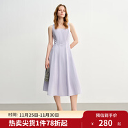 獨束大碼女裝【線(xiàn)雕裙】歐若風(fēng)氣質(zhì)連衣裙2025新款時(shí)尚顯瘦吊帶裙 淺紫色-蘋(píng)果型 L （尺碼：2）