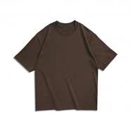 美特斯邦威（Meters Bonwe）日系重磅260克寬松短袖T恤男女夏季cityboy學(xué)院風(fēng)休閑半袖體恤衫 咖啡色 M