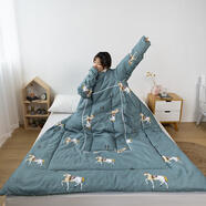 懶人被子帶袖子多功能懶人抱枕被冬天加厚可穿式保暖午睡車(chē)載2023 馬到成功-JJM 120x155cm（兒童款）