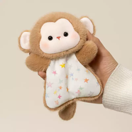 巢品豆袋安撫玩偶小羊公仔捏捏陪伴手偶毛絨玩具娃娃兒童生日禮物女生 豆袋猴子 16cm