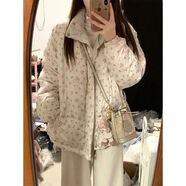 俞兆林（YUZHAOLIN）甜美淑女碎花保暖棉服外套女2025冬季新款加厚奶系ins面包棉服 杏色 M