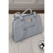 甜美蝴蝶結蕾絲雙肩包包女2025新款潮時(shí)尚韓國托特包大容量公文包 藍色無(wú)掛件